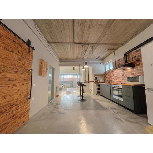 Industrial Studio with Patio