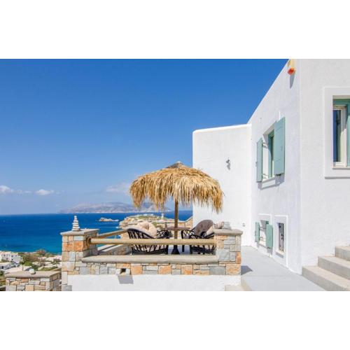 Ios stylish house Panoramic Sea and Sunset view