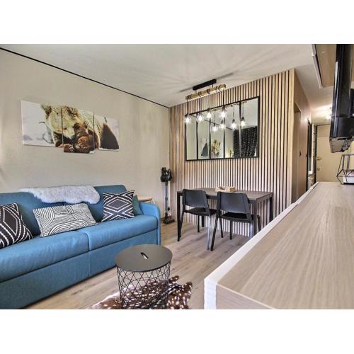 Joli studio rénové pour 4, au pied des pistes, balcon, cuisine équipée, non fumeur - FR-1-455-235
