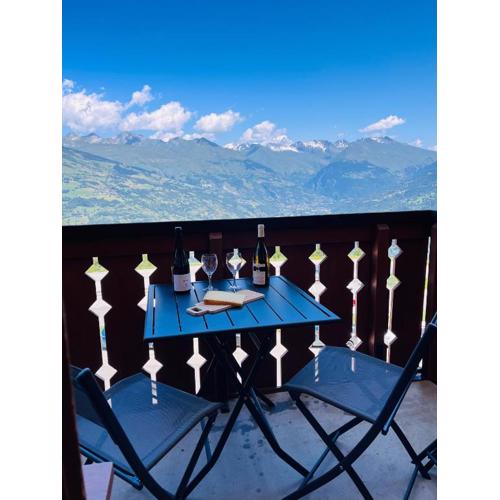La Plagne Appartement au pied des pistes avec vue Mont Blanc