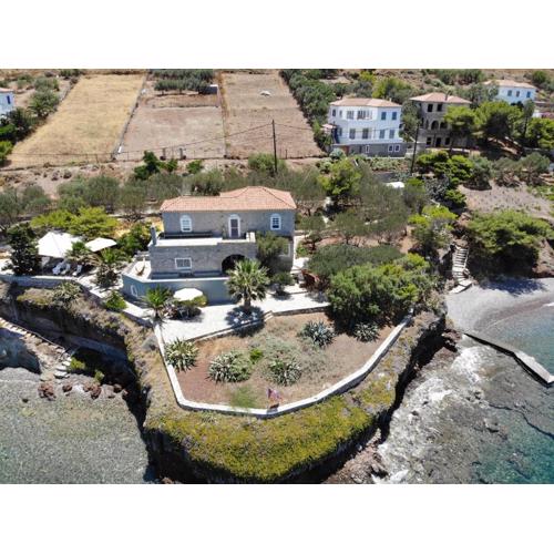 Lady of Hydra Villa, sea front view, private beach