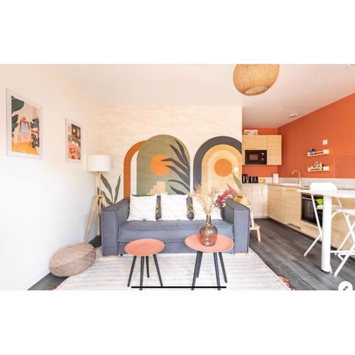 Le 102, Maison avec Terrasse et parking Gare de ROUEN
