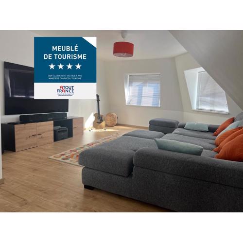 LE DONJON Classé 4 étoiles Appartement 120 m2 5mn Centre Ville Au Calme