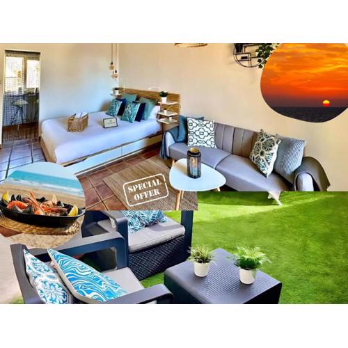 ツ Loft with Private Terrace 5 Minutes Walking from the Beach