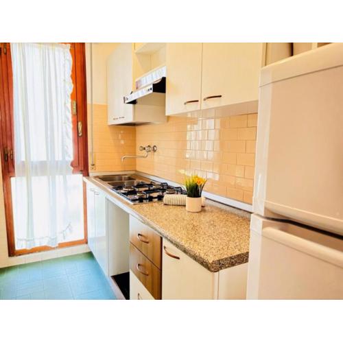 Modern flat in a building with garden