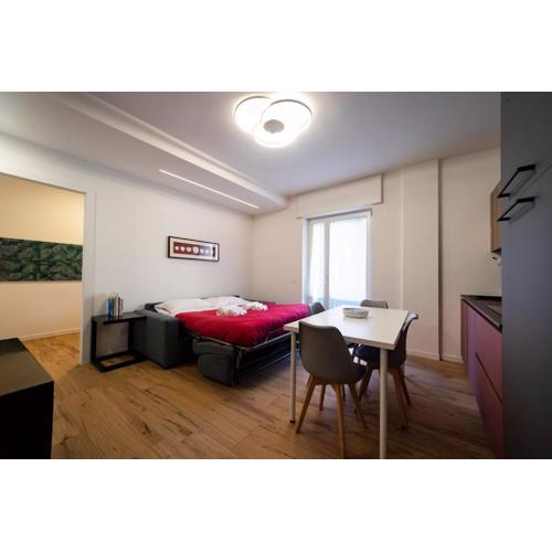 Modern Red Flat in Verona