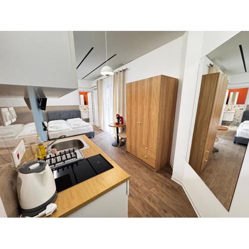 Modern Studio 8 private Kitchenette and Bathroom