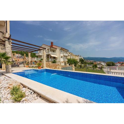 Modernes Apartment nur 300 Meter zum Strand mit Meerblick, Pool, Grill - hundefreundlich