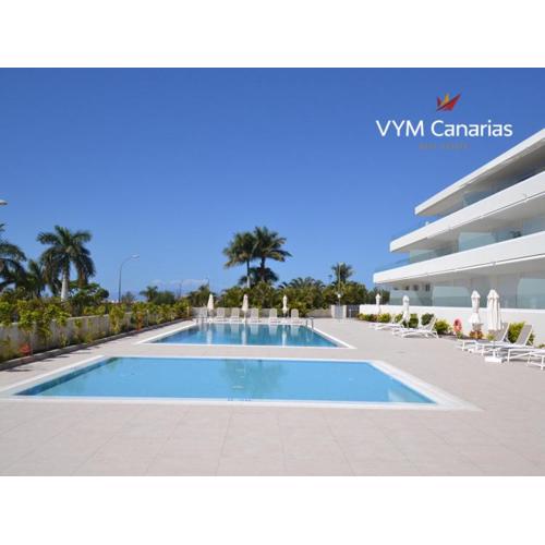 New apartment in Las Terazzas de Costa Adeje. Big terrace with a garden, heated pool and private parking