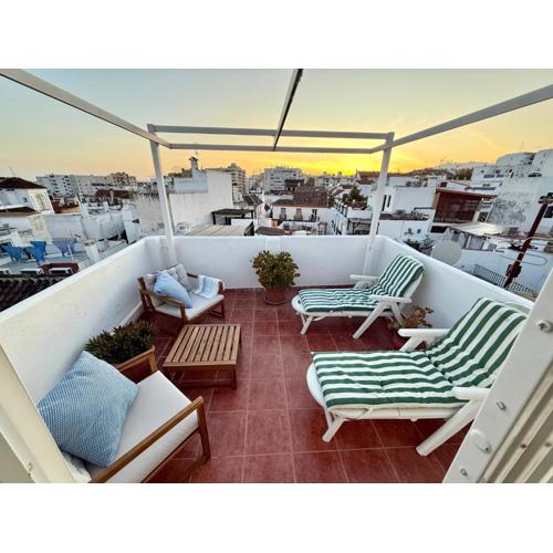 old town house with terrace
