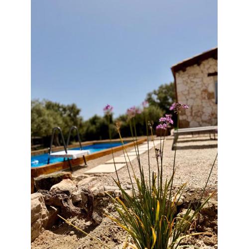 Overlooking hill new tipical Sicilian house in rustic style with private garden and parking