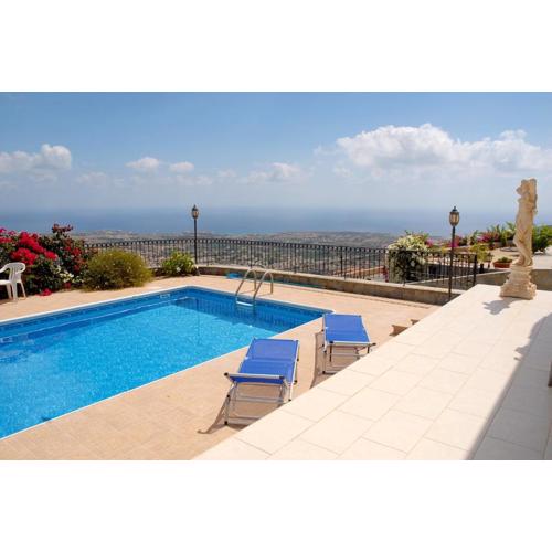 Peyia Villa with sea view, private pool, and garden