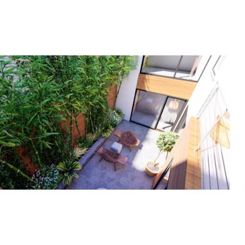 Piso con dos habitaciones con camas dobles y terrazas en el Poblenou