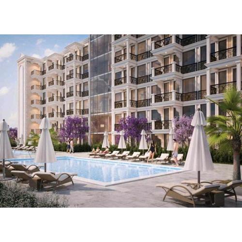 Premium Ferienwohnung SWETI WLAS Polarstar Beach Luxury Apartment 150 m zum Strand Pool 3 Balkone Meeresblick Google TV bis zu 6 Personen