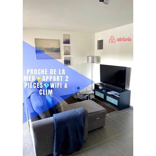Proche mer et centre Appart 2 pièces Wifi&Clim