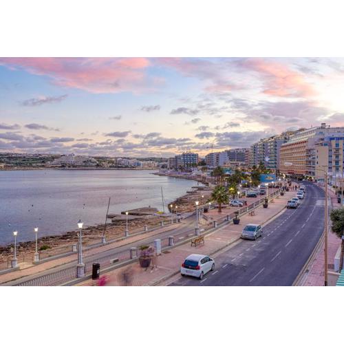 Qawra Seafront with large front terrace