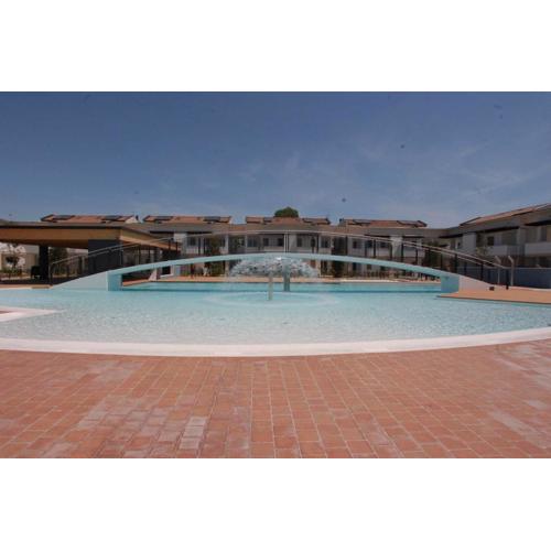 Recently built flat with swimming pool and balcony