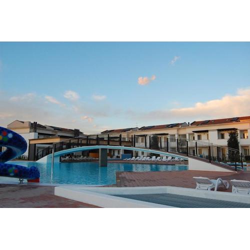 Recently built row house with huge swimming pool