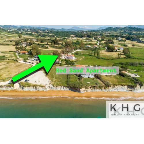 Red Sand Apartment 1 min from Megas Lakos beach!