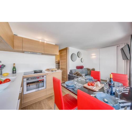 Résidence Palafour - Studio cabine 4 personnes pieds des pistes - balcon vue Grande Sassière MAE-3629