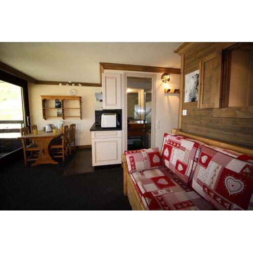 Résidence Palafour - Studio cabine 4 personnes pieds des pistes - balcon vue Grande Sassière MAE-3640