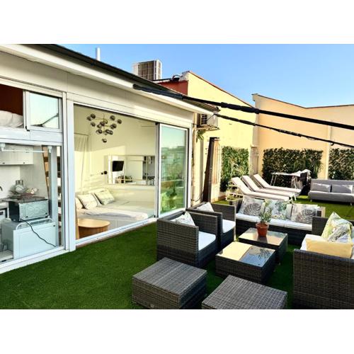 Retiro Park-Roof Top Studio & Huge Terrace