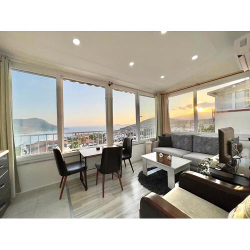 Rooftop Apart with Sea View in Kalkan Center