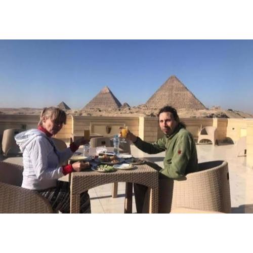 Scarab pyramids view