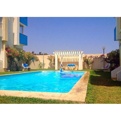Sea View Apartment in Hammamet with Shared Pool