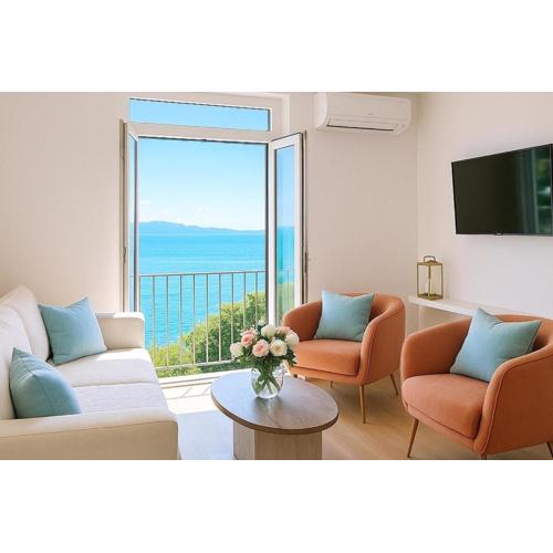 Sea view apartment Rijeka-free parking-6 people