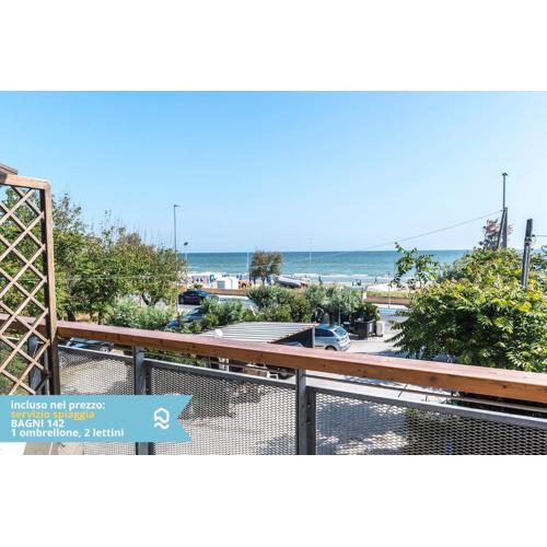 Senigallia, bilocale sul mare con spiaggia inclusa - SE006