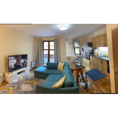 Ski to door at Mountain View 1BR condo Bansko