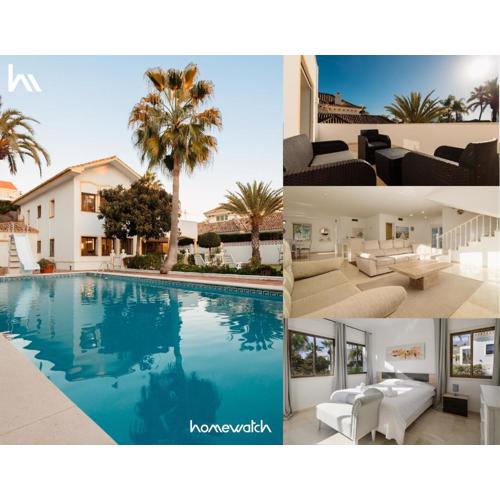 Spacious house with pool, garden and solarium in Las Chapas, Marbella