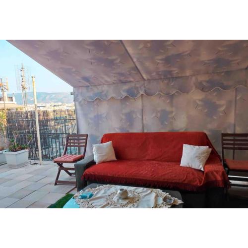 Spacious private rooftop studio, mountain and sea view