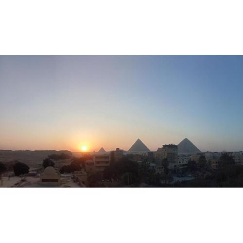 sphinx pyramids view