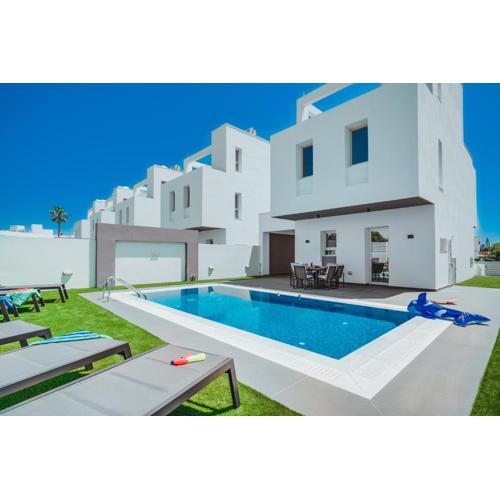 Stay in Style in Modern 3 Bedroom Villas Near Nissi Beach & Square