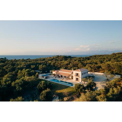 Stone villa situated in the heart of an impressive estate, in one of the most scenic and secluded parts of Corfu’s northeast iconic Mediterranean coastline.