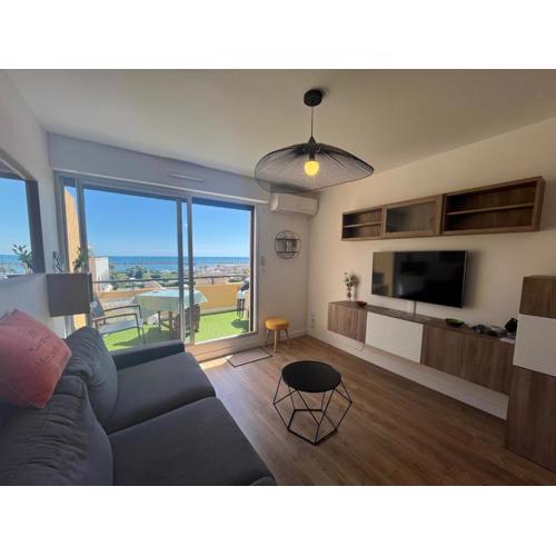 Studio à Sète avec vue mer, climatisation et parking privé - FR-1-338-617