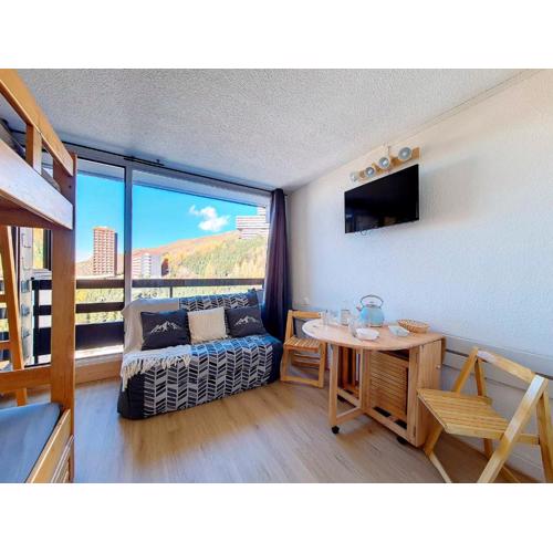 Studio agréable Ski au pieds Balcon - FR-1-344-997