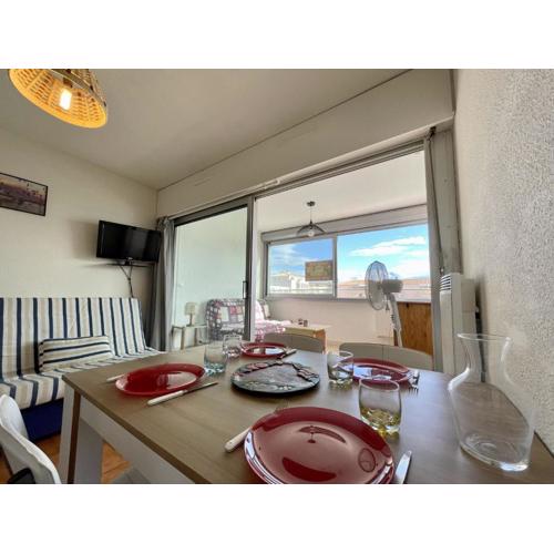 Studio cabine avec parking à 600m des plages à Sète - FR-1-338-162