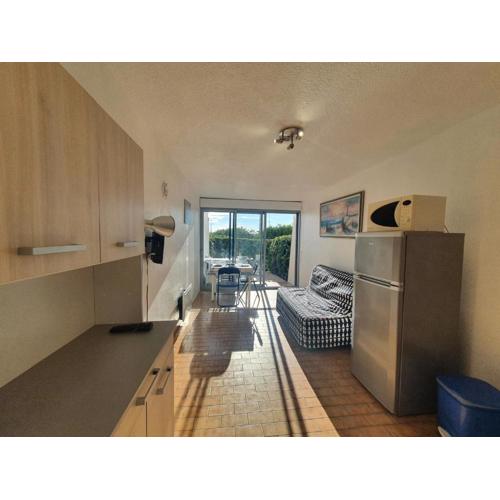 Studio cabine en bord de mer avec parking privé, animaux acceptés - FR-1-338-557