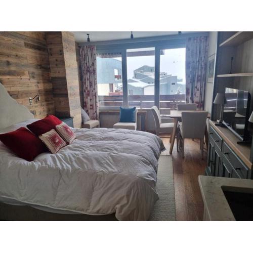 Studio cosy à Tignes pour 2 personnes, balcon, proche des pistes - FR-1-449-192