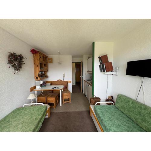 Studio cosy avec balcon, accès direct aux pistes, Belle Plagne - FR-1-181-2222