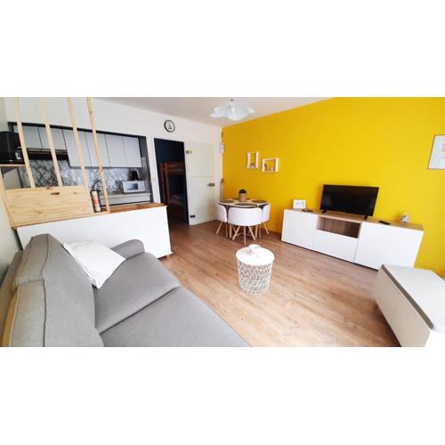 Studio familial 30m2 Les Goelands - grand balcon vue forêt