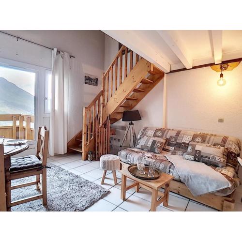 Studio Mezzanine, Accès Direct aux Pistes, Balcon, Capacité 4 pers - FR-1-344-835
