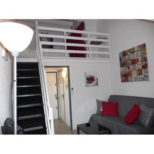 Studio moderne avec mezzanine et parking proche plage - FR-1-338-314
