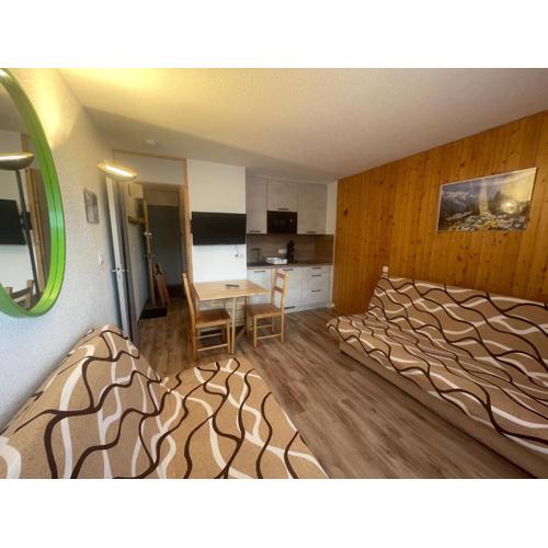 Studio rénové, pieds des pistes, balcon - FR-1-181-2717