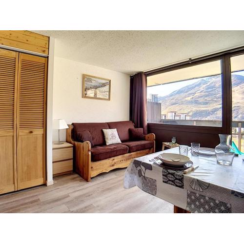 Studio rénové · Ski-in/Ski-out · Balcon sud · 4 pers · Proche ESF - FR-1-344-874
