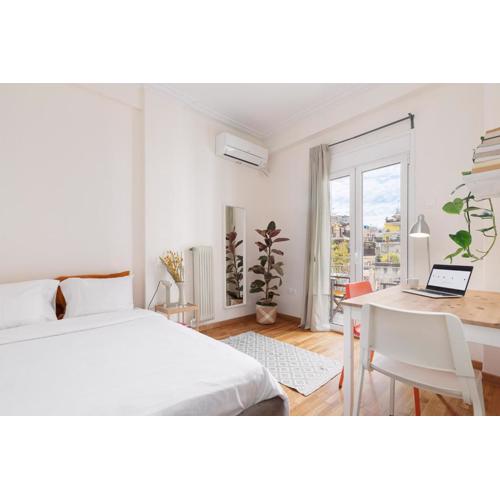 Studio with sunny balcony in Exarcheia
