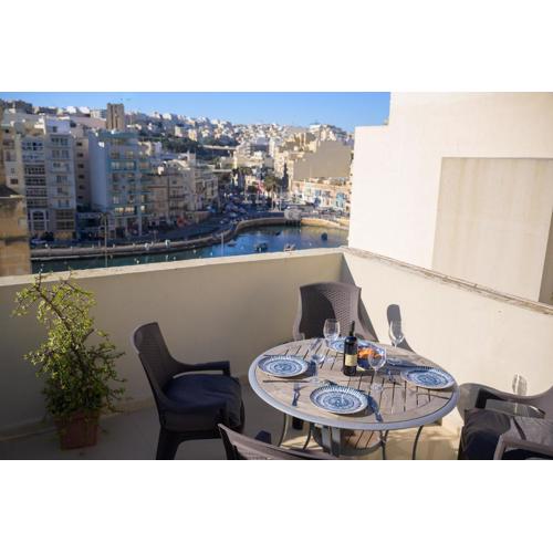 Stylish St.Julians Penthouse with Terrace in the city centre with Seaviews